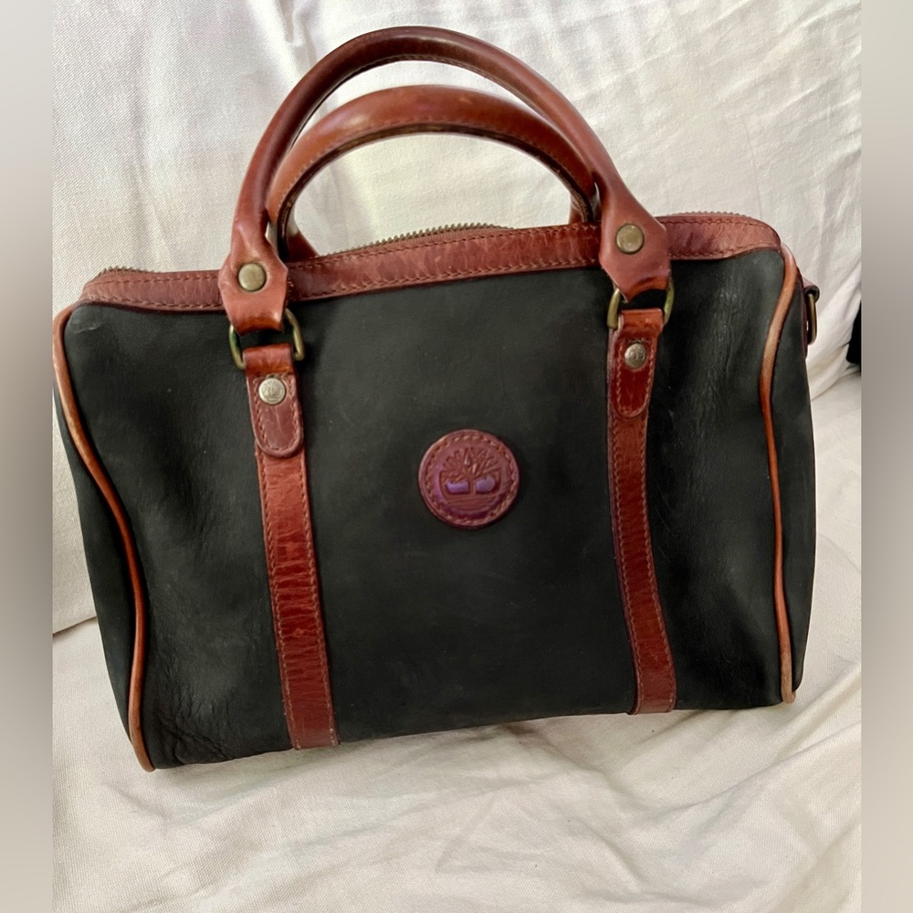 TIMBERLAND VINTAGE LEATHER SATCHEL BAG - Made in USA 🇺🇸 very clean